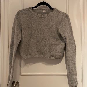 Grey cropped sweatshirt
